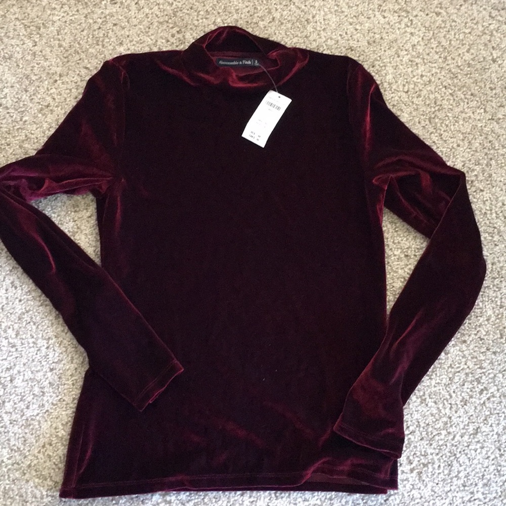 NWT Abercrombie velvet top small